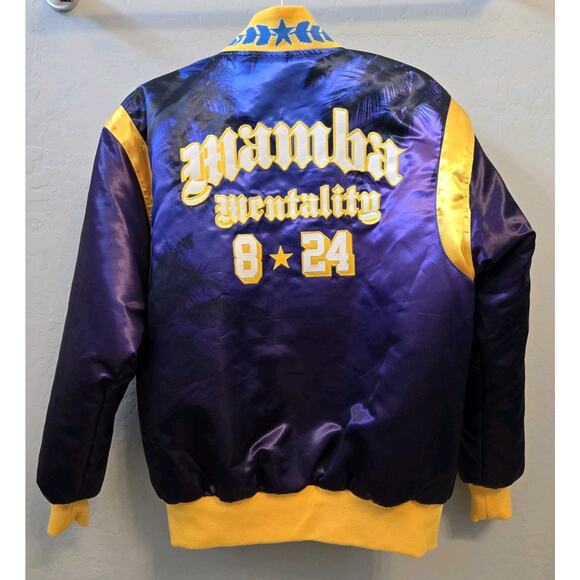 Kobe Bryant Mamba Crenshaw Los Angeles Lakers Satin Jacket Headgear Classic Sz M - Picture 3 of 15